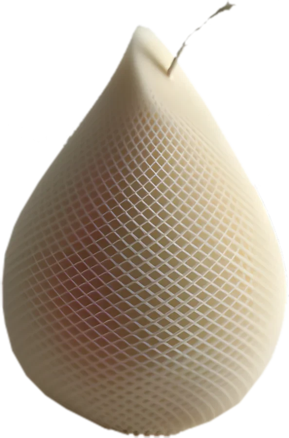 Droplet Ember, textured teardrop candle