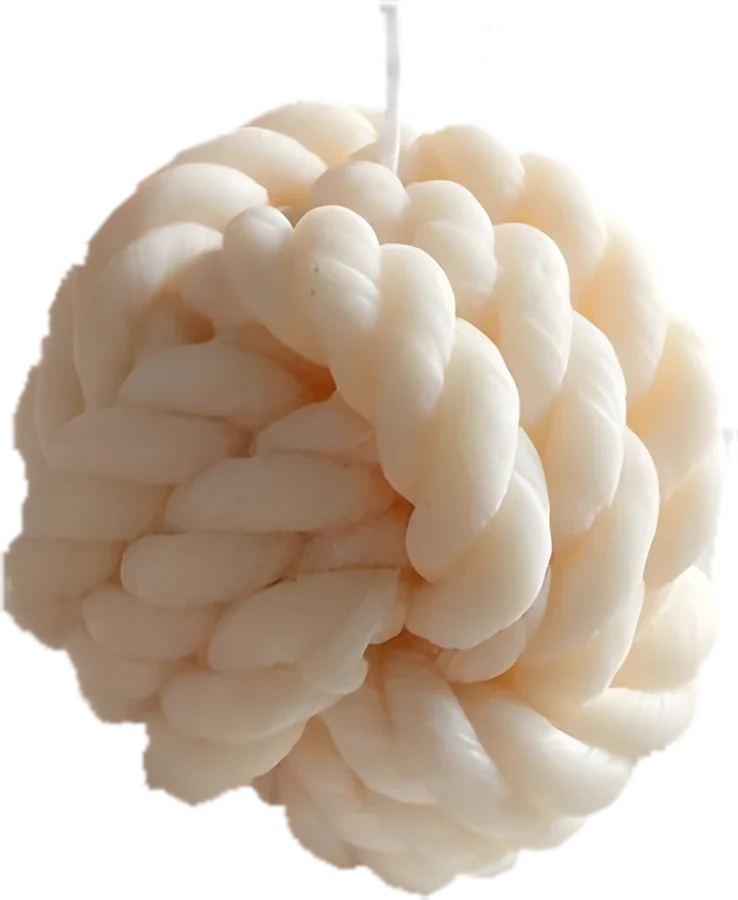 Mystic Tangle, knotted rope ball candle