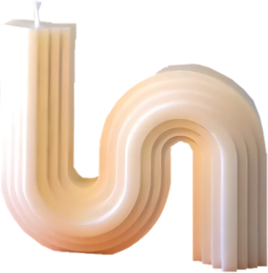 Zen Curve, ribbed S-curve candle