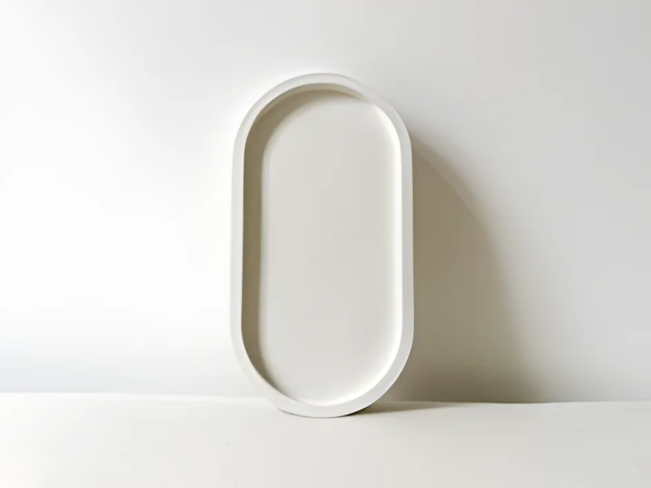 Oval Tray, oval concrete tray